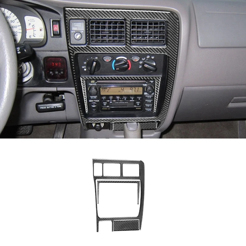 

Настоящее углеродное волокно для Toyota Tacoma 2001-2004, центральная консоль, радио, CD, панель переменного тока, крышка, отделка, наклейка, замена интерьера