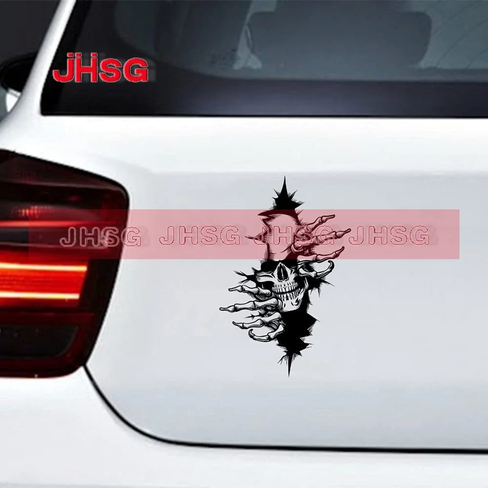 HDL Skeleton Horror Decal Car Decal High Definition Color Printing Decal Car Accessories Customization