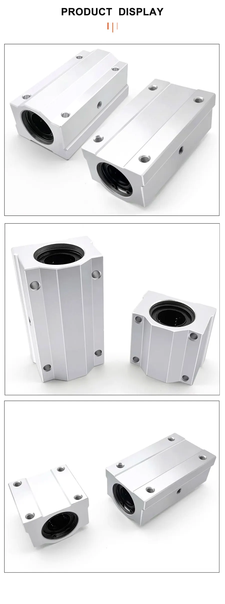 1pc SC8LUU SCS8LUU 8mm Long Type Linear Ball Bearing Block CNC Router With LM8LUU Bush Pillow Block Linear Shaft CNC 3D