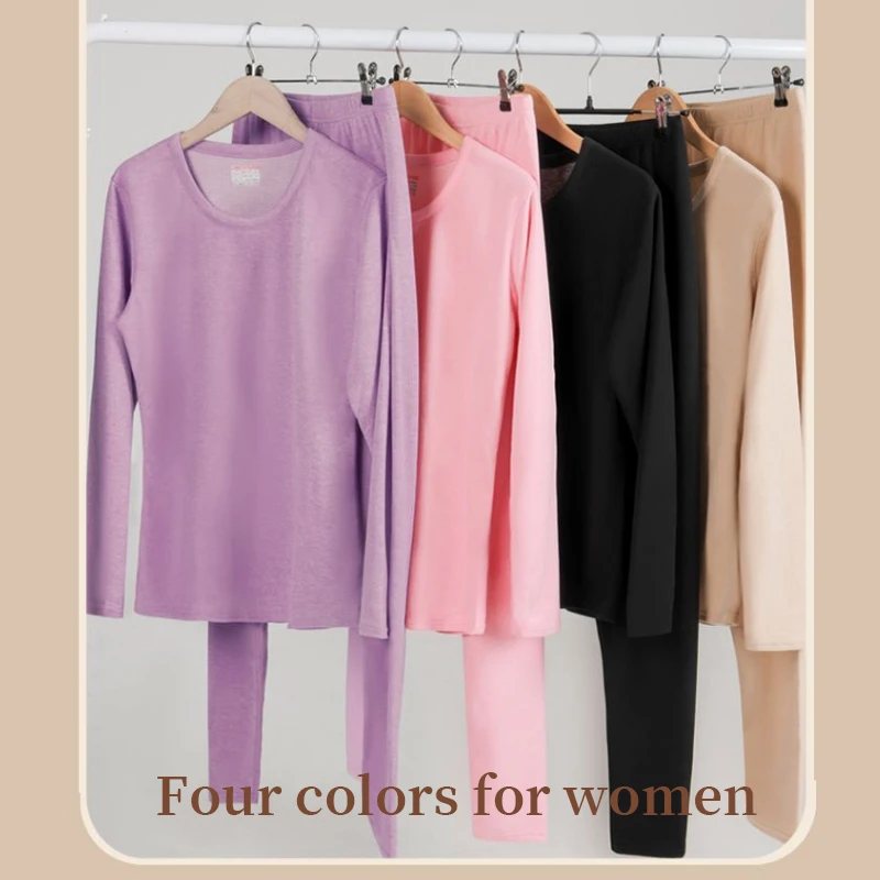 Winter Clothes women Women\'s Thermal Underwear Lingerie Set 2 Piece Sets Long Sleeve Tops Warm Pants Leggings