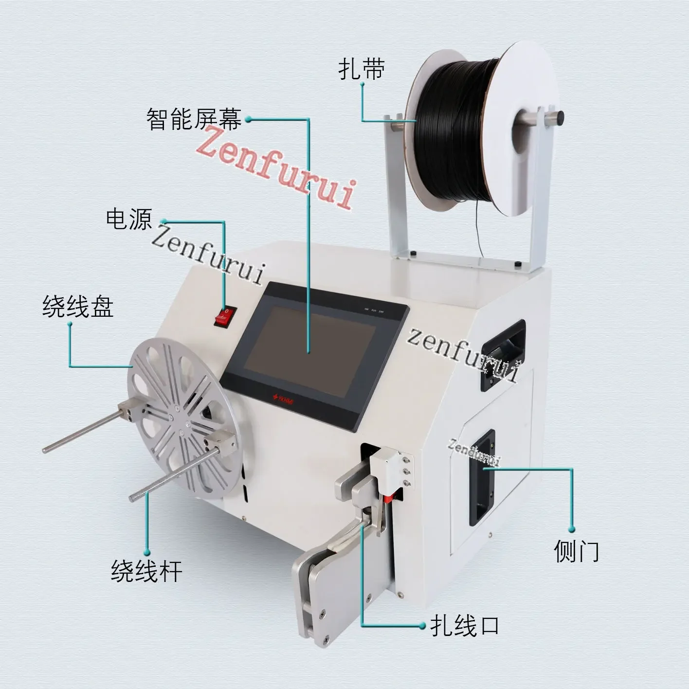 Full automatic computer winding and binding cable all-in-one machine Power cable winding machine Binding machine Binding wire