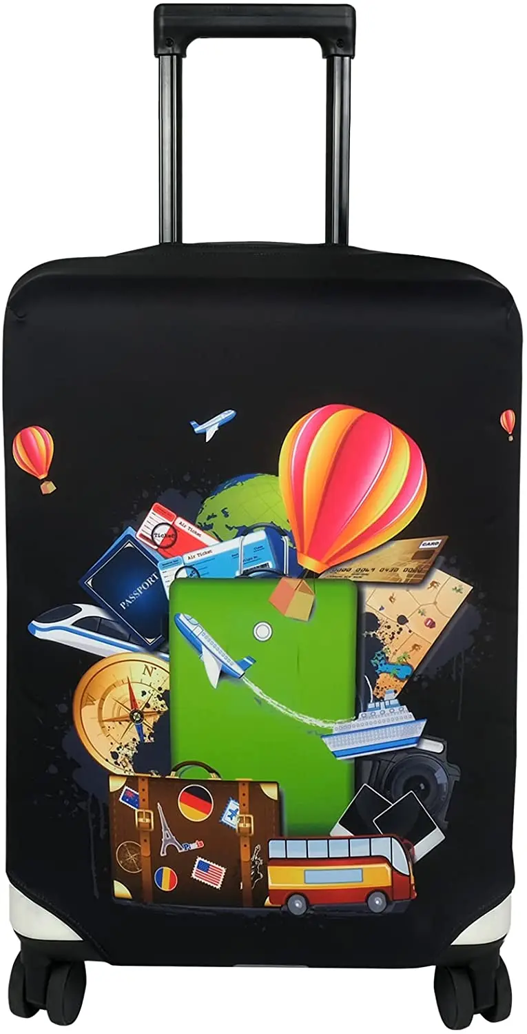 

Explore Land Travel Luggage Cover Suitcase Protector Fits 18-32 Inch Luggage