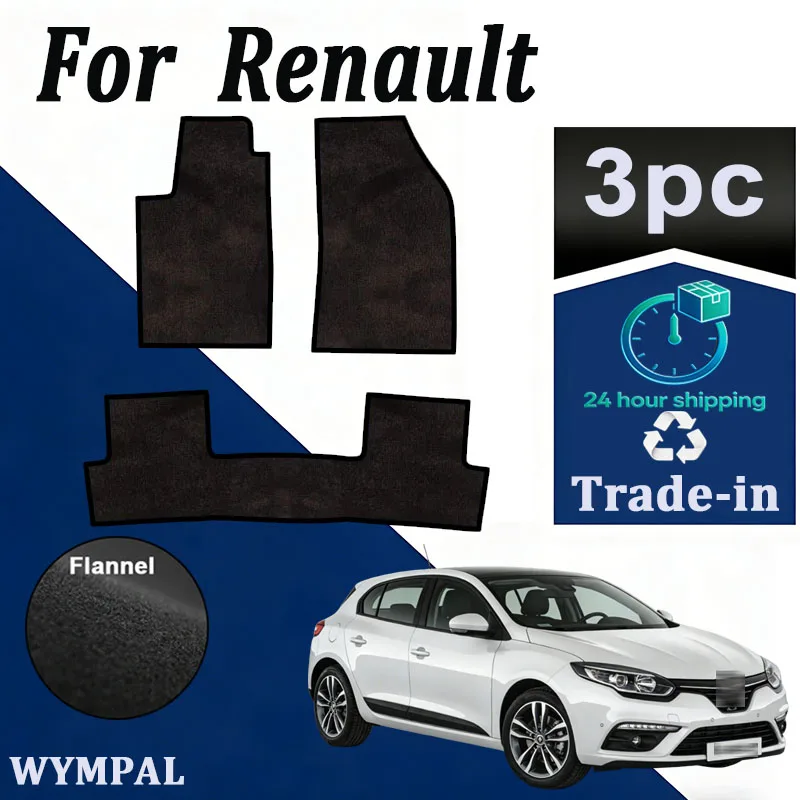 

Nylon Suede Car Floor Mats Foot Pads For Renault Megane 4 IV MK4 2017~2023 2020 2021 2022 Footpads Carpets Panel Rugs Pad Auto