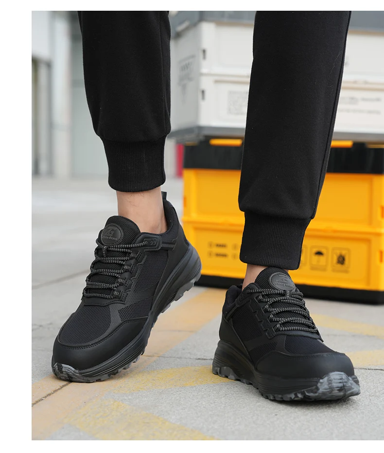 High-quality Work Sneakers For Men Safety Shoes European Standards Protective Shoes Puncture-Proof Steel Toe Shoes Work Boots