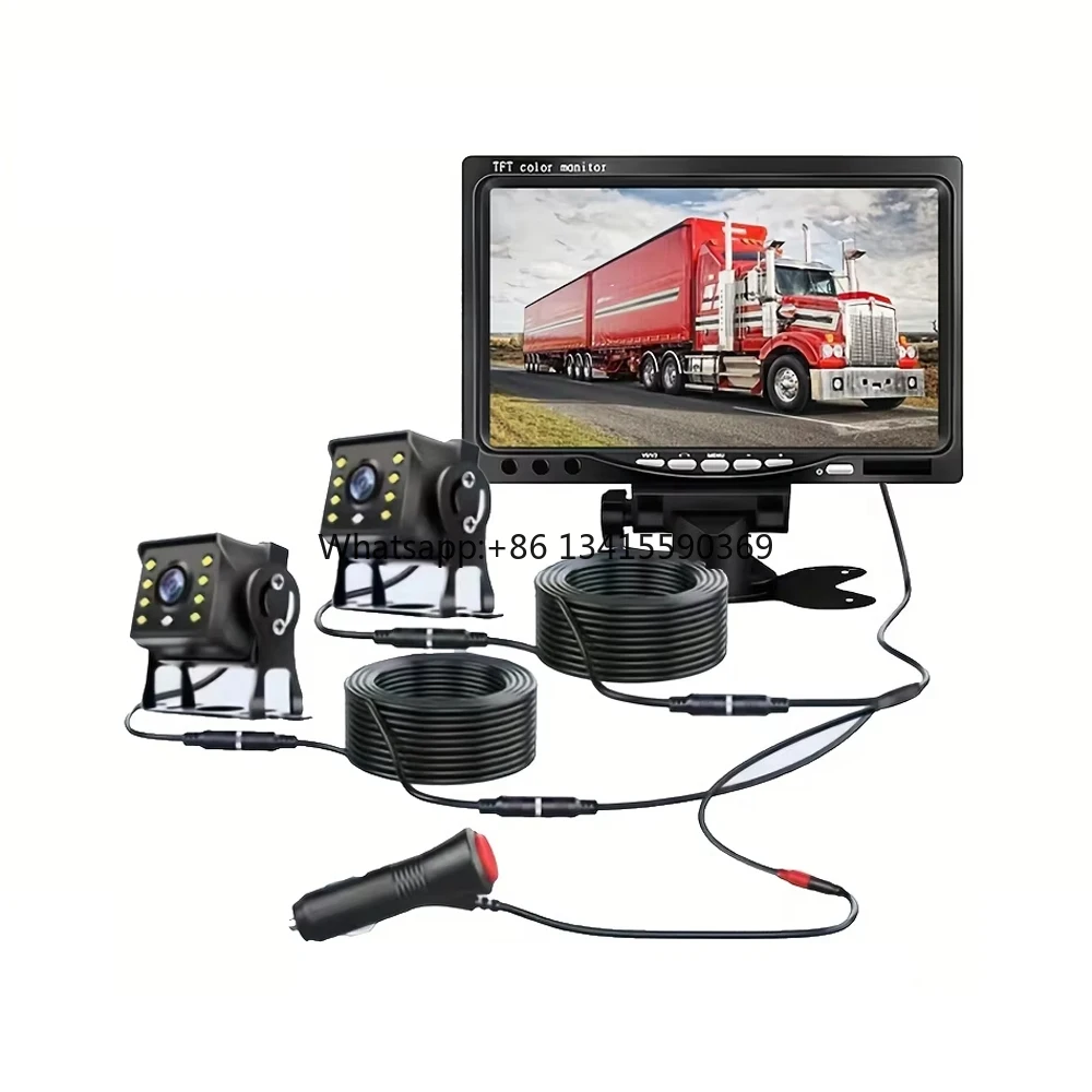 

7 Inch 1080p Display 24V Waterproof Backup Reverse Camera with Night Vision for Trucks 1 Year Warranty