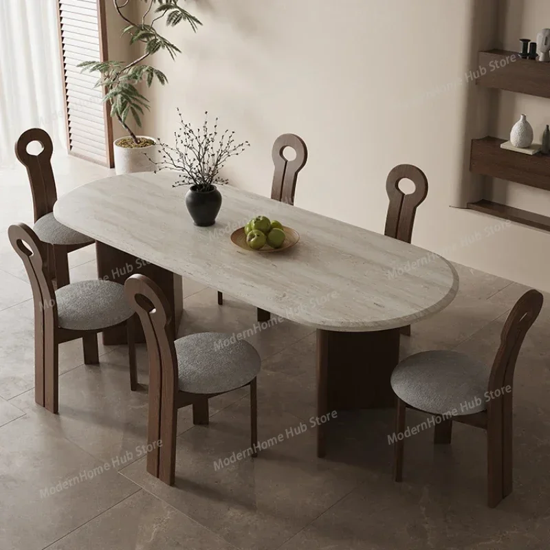 Oval Dining Table Designer Coffee Kitchen Multifunction Home Furniture Modern Rooms Sedentary Free Shipping Mesa Comedor Room
