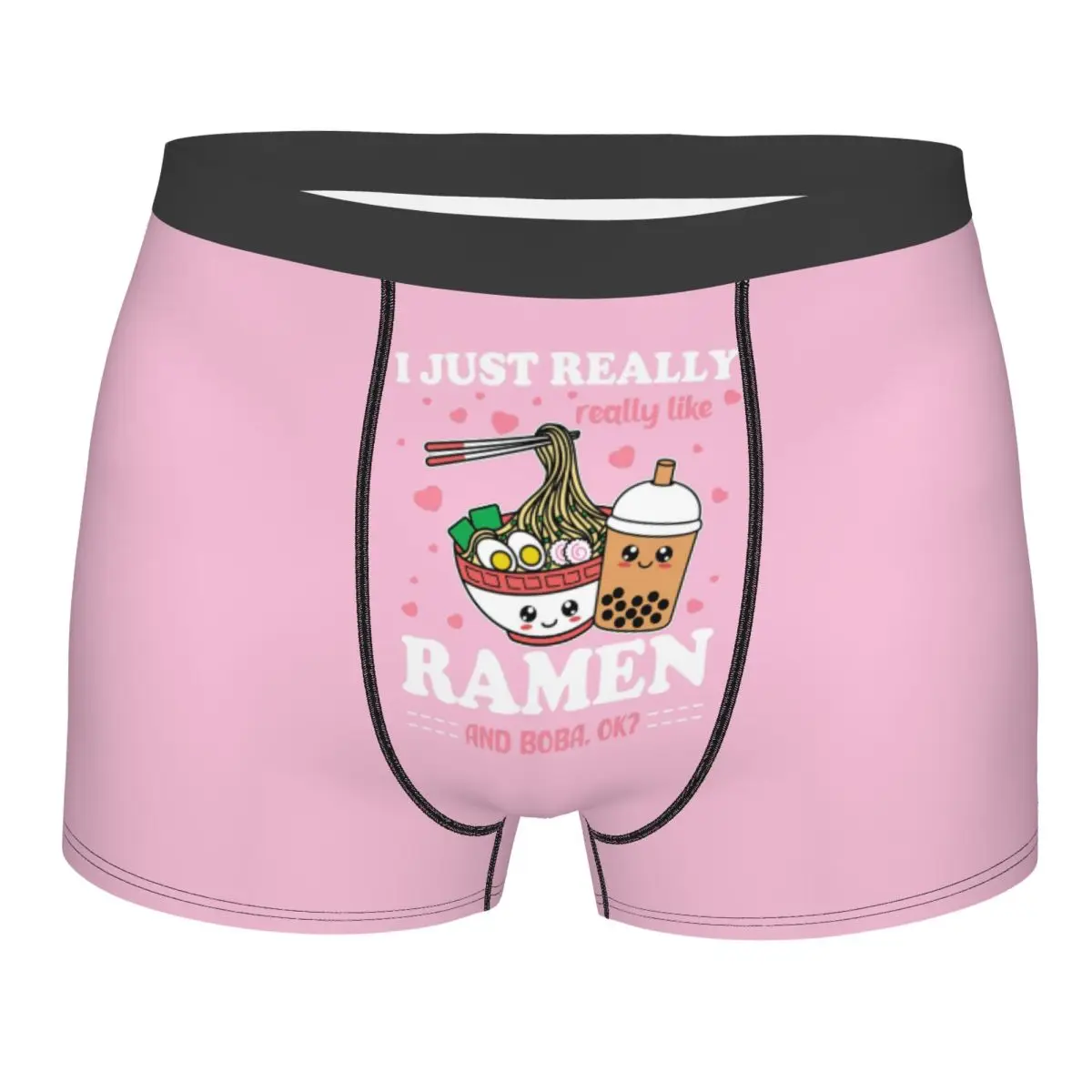 

Мужская мода на заказ Just A Girl Who Loves Ramen And Boba, мужское нижнее белье, трусы-боксеры, мягкие шорты, трусы, трусы