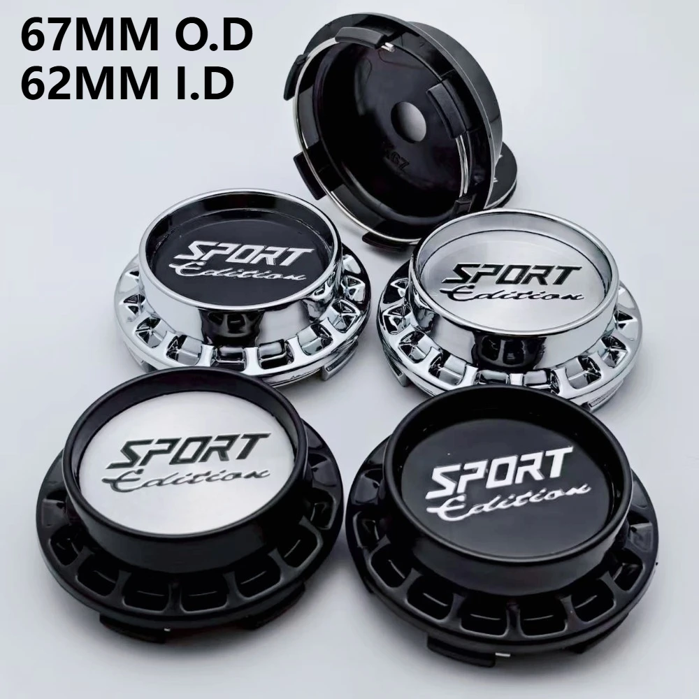 

4pcs Sport Edition Logo Emblem 67MM (62MM ID) Car Wheel Center Caps Car Accessories for Rim Hubcaps Cover Wheels Hub Cap Replace