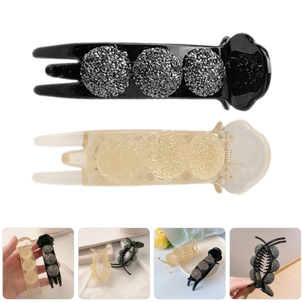 

4Pcs Hair Claw Clip Rhinestone Designed Women Hair Supplies Secure Hold for Various Outfits Long Term Use Claw Clip
