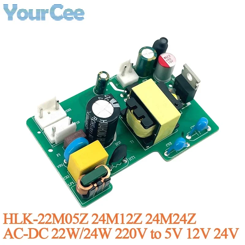 2PCS/1PC HLK-22M05Z 24M12Z 24M24Z AC-DC Power Module 22W/24W 220V to 5V 12V 24V Universal Input-Output Isolation Voltage 4000VAC