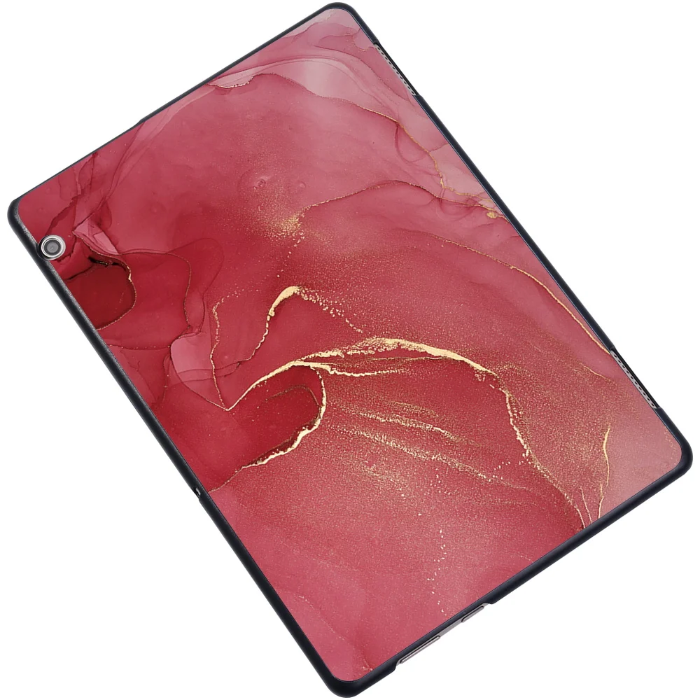 Case for Huawei MediaPad T3 10 9.6 Inch Watercolor Print Pattern Lightweight Tablet  Hard Case Plastic Protective Shell+pen