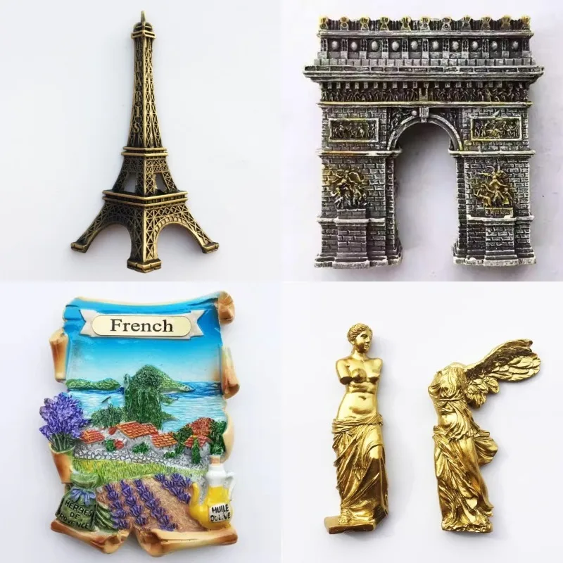 France Fridge Magnets L’Arc de triomphe Musée du Louvre Provence Menton Lyon Provence Tourist Souvenirs Fridge Stickers Gifts