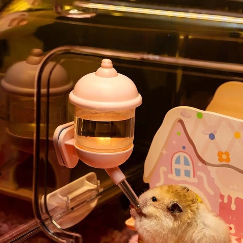 Hamster Magnetic Water Bottle Small Pet Nest Landscape Lamp Golden Bear Water Dispenser Dutch Pig Water Dispenser
