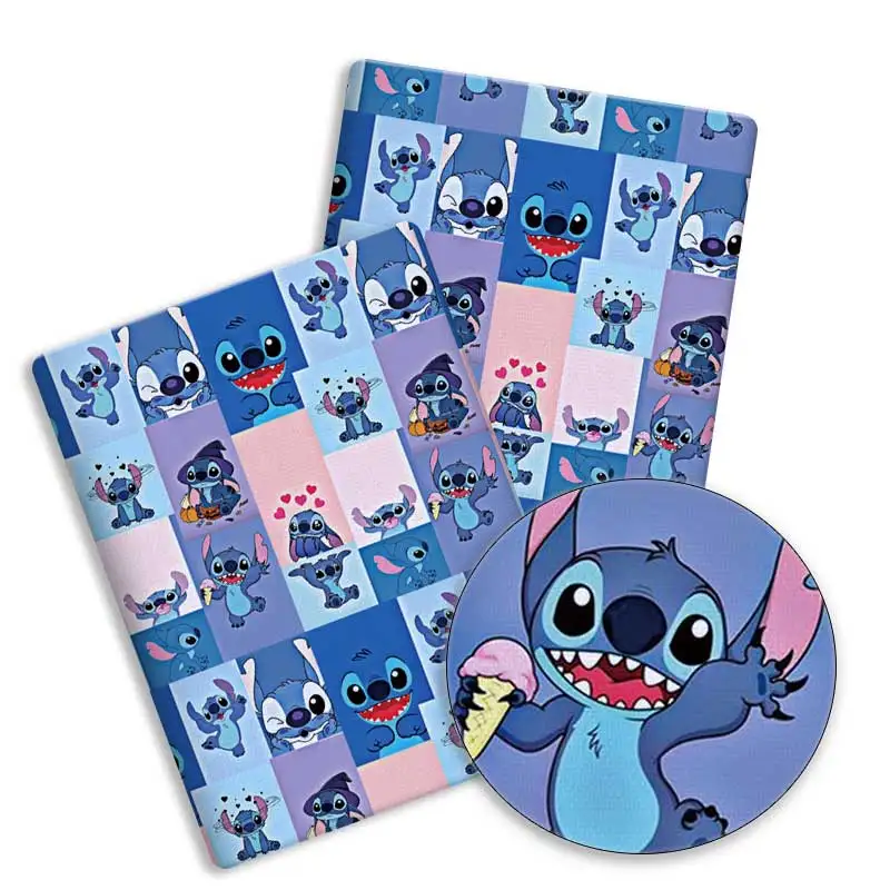 نسيج قطني كرتوني ديزني ، نسيج مرقع ، نسيج منزلي ، خياطة فستان دمية ، ستارة ، بوليستر ، 140 × 50 سم