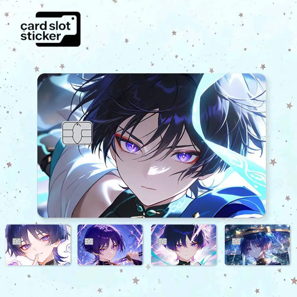 Scaramouche G-Genshin Impact   Credit Card HD Stickers Small Chip Waterproof Sticker Game Card Decal Gift