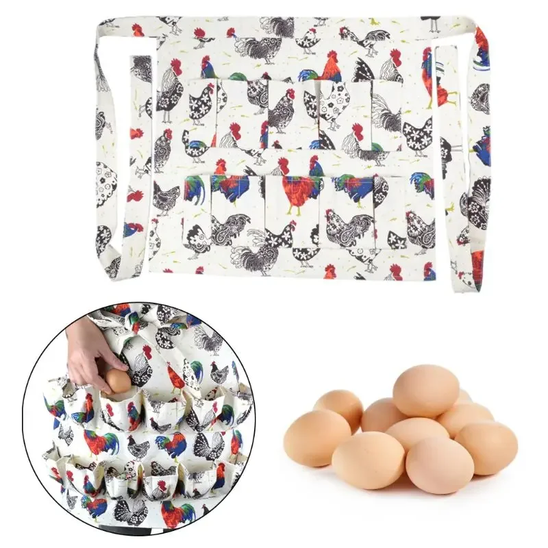 Multi-pocket Egg Collecting Harvest Aprons Chicken Farm Working Apron Goose Eggs Collection Aprons  Aprons for Woman