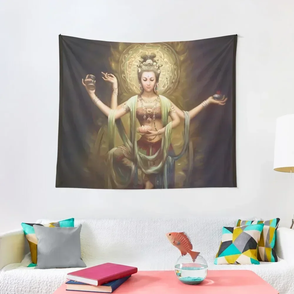 

Quan Yin, The Mother and Goddess of Compassion Tapestry Home Decorating Wall Hanging Wall Coverings Tapestry