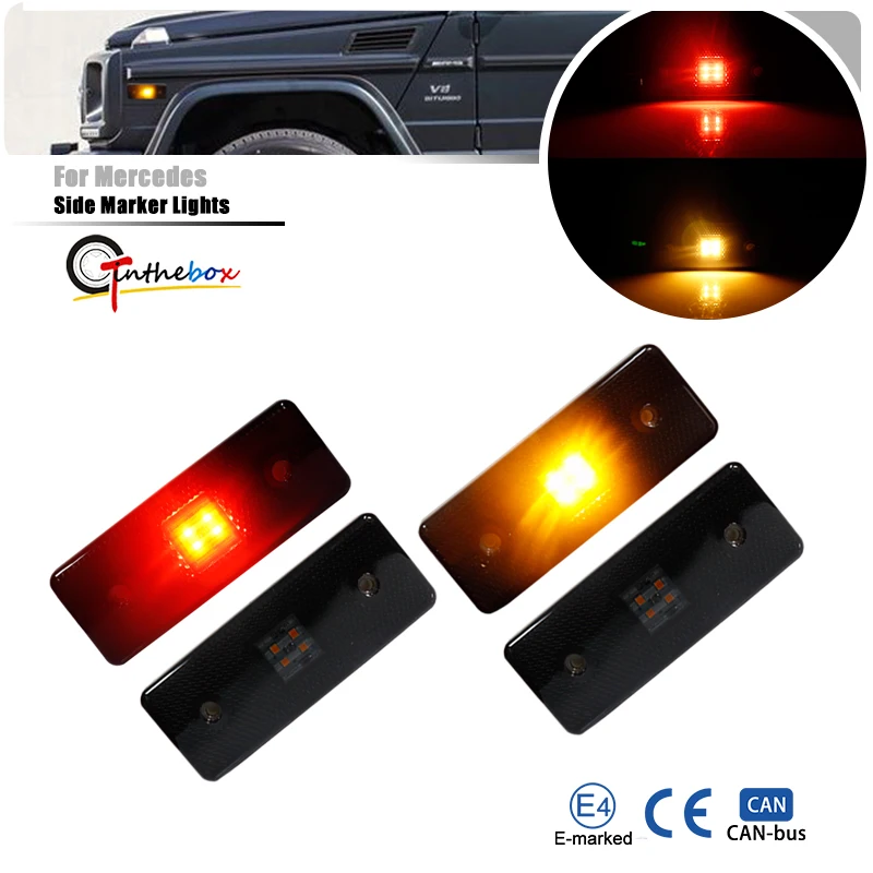 Car LED Front / Rear Side Marker Turn Signal Lights Parking Lights For Mercedes Benz W463 G-Class G550 G63 G65 AMG 2015-2018