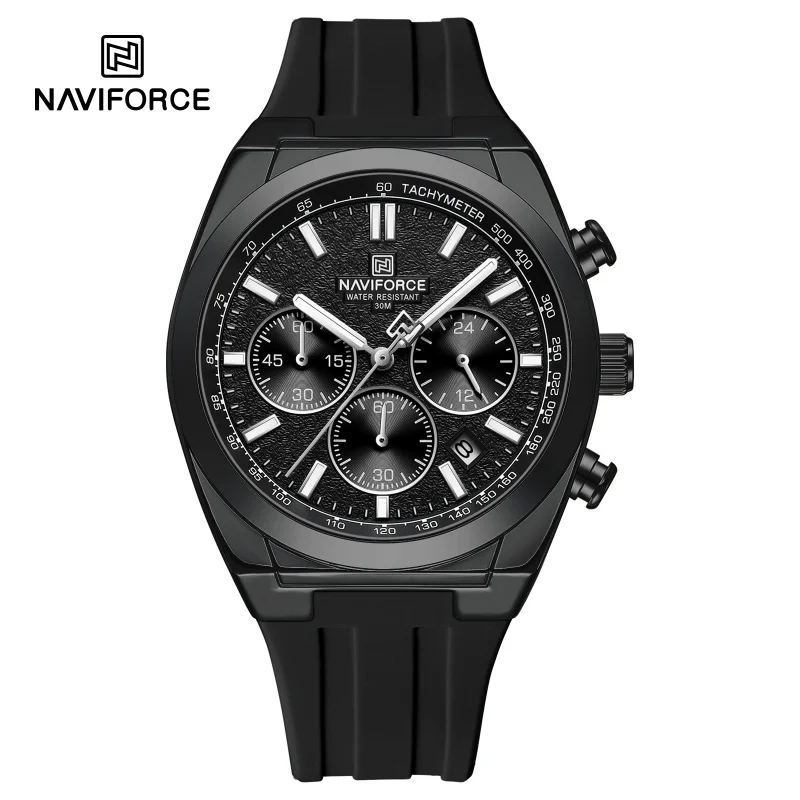 Men's Multifunctional Chronograph Silicone Strap Watch