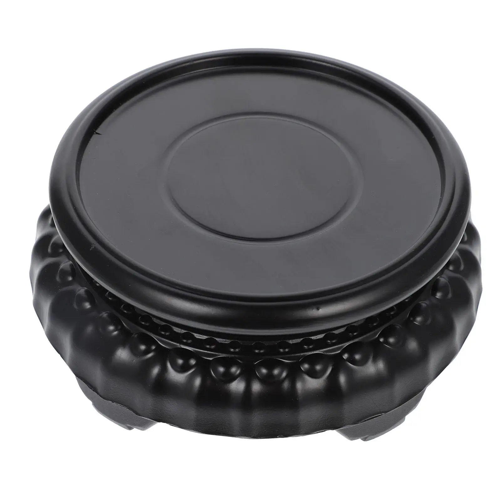 

Fish Tank Pot Base Rotatable Round Bonsai Stand Bamboo Wood Plastic Durable Home Office Flower Shop Display Holder Garden