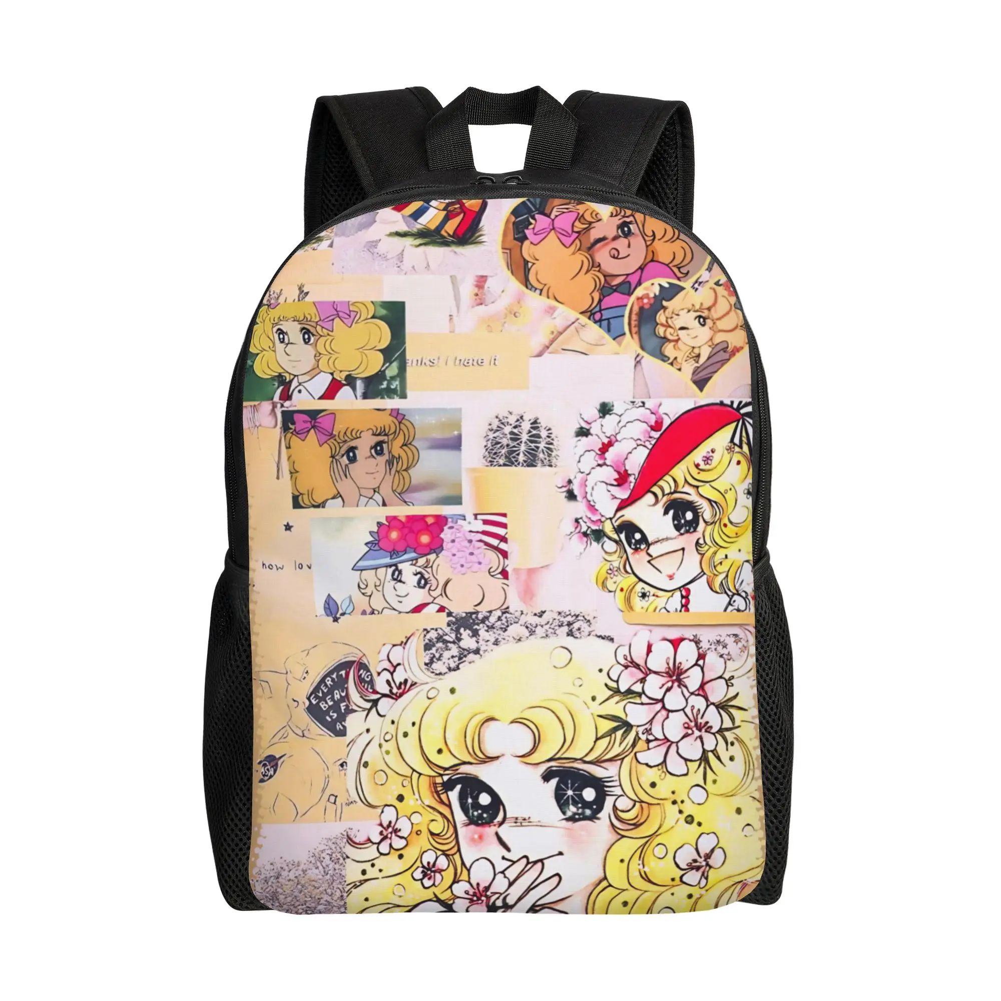 

Рюкзак Candy Candy в японском стиле для мужчин и женщин, повседневный, для студентов, для походов, путешествий, аниме, манга, холщовая сумка, подарок