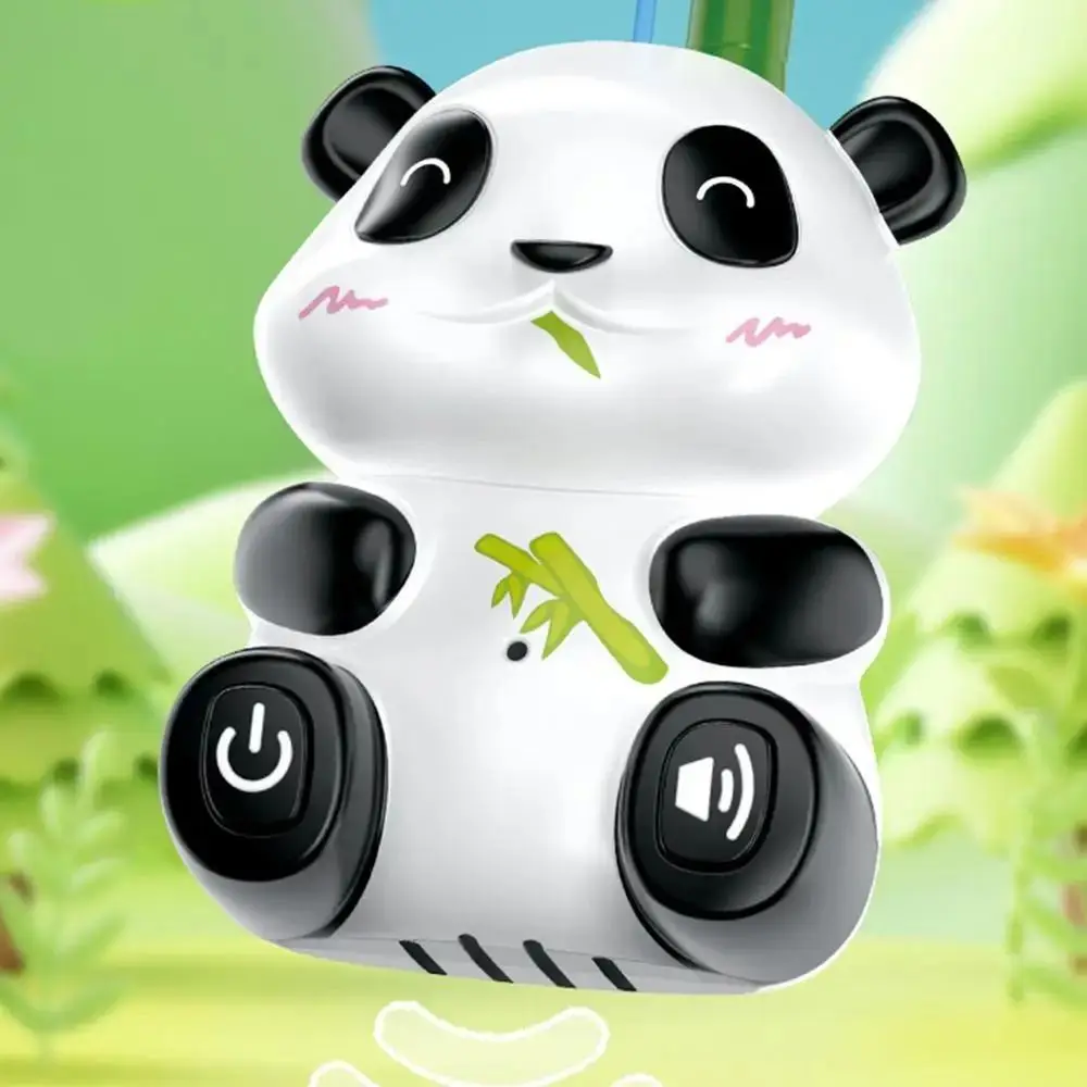 2 ชิ้น Panda เด็ก Walkie Talkie ของเล่นการ์ตูนไม่มีรังสี Mini Handheld Walkie Talkie สร้างสรรค์แขวนเชือก