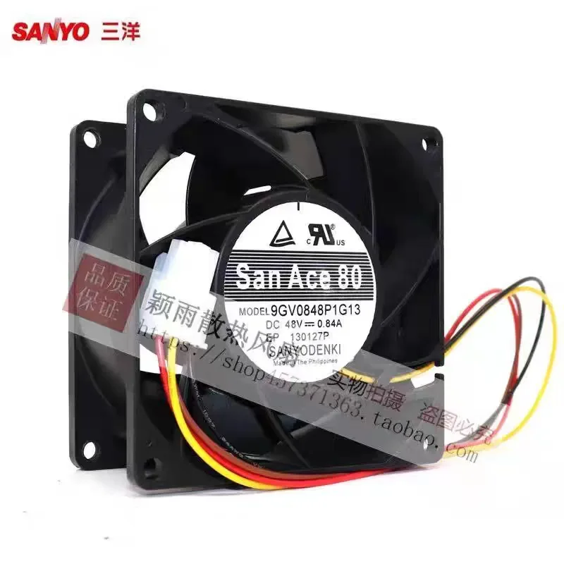 for Sanyo 9GV0848P1G13 G041 8038 48V 0.84A 4 Wire PWM Temperature Control Adjustment High End Fan