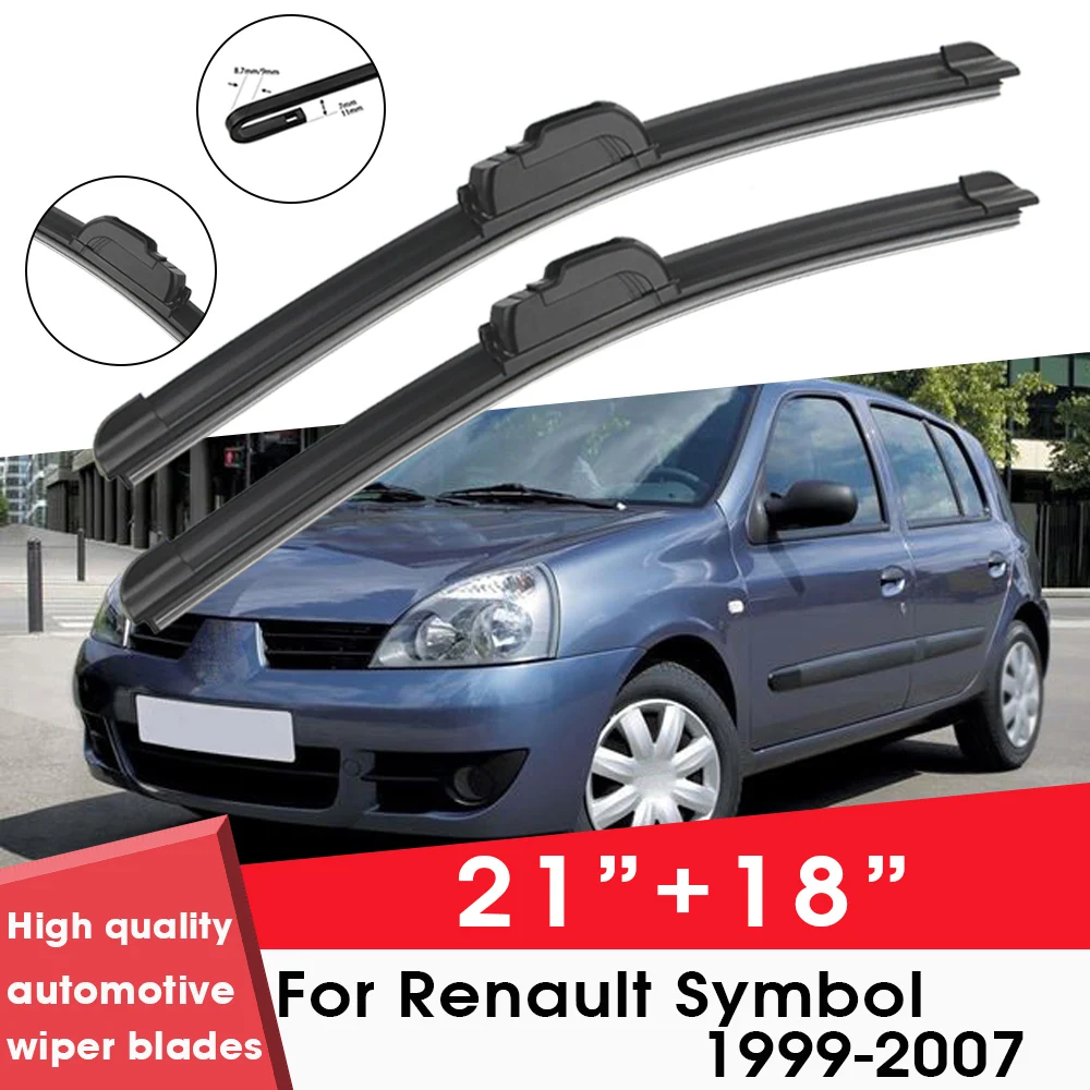 

Car Wiper Blade Blades For Renault Symbol 1999-2007 21"+18" Windshield Windscreen Clean Rubber Silicon Cars Wipers Accessories