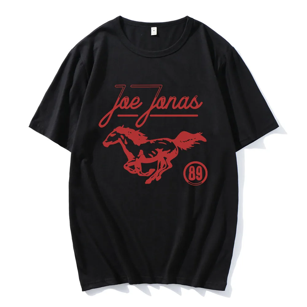 موستانج 89 قارع الأجراس تي شيرت جو جوناس جرافيك طباعة بلايز الصيف قصيرة الأكمام القطن تي شيرت للإناث الجولة الرقبة للجنسين الشارع الشهير #1