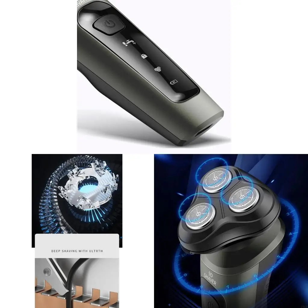 

19QE беспроводная электрическая бритва борода Бринг Бринг Бард для удаления бороды Перезаряжаемый триммер