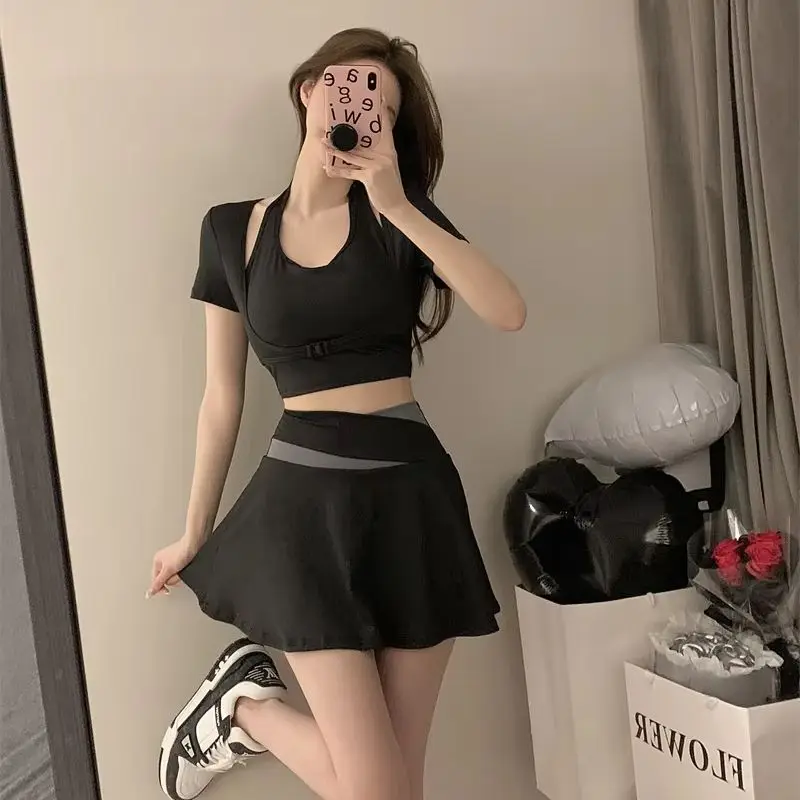 T-Shirt New Honey Peach Neck Top mit Brustkissen, kurze Passform, schnell trocknend, Yoga, Fitness, Sport, kurzärmeliges T-Shirt