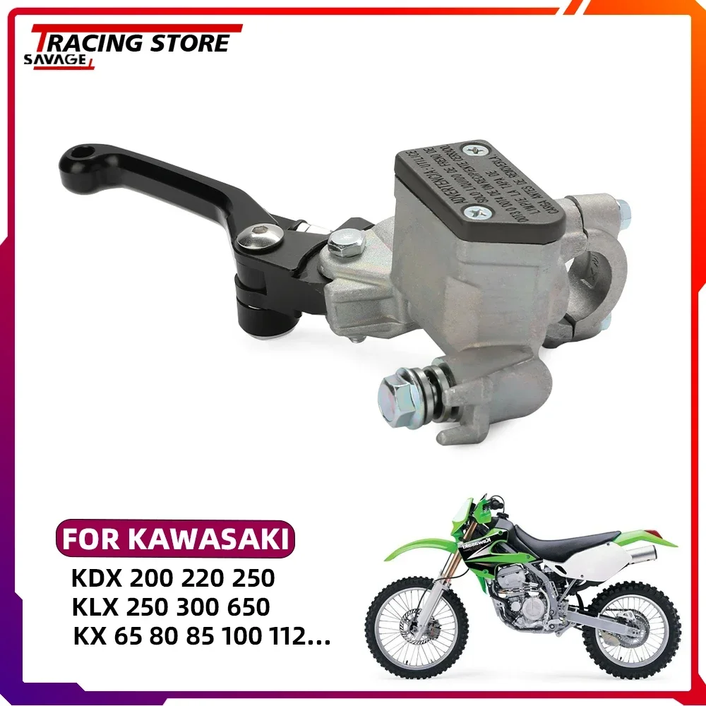 For Kawasaki KX 65 80 85 100 112 125 250 F 450F 500 KLX 250R 300R 650R KDX 200R 220R 250 Brake Master Cylinder Pump With Lever