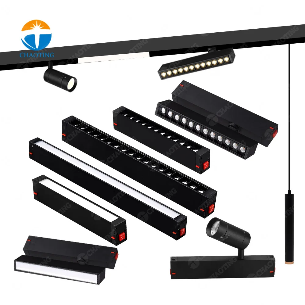 Interior Design Project Recessed Magnetic Track Sport Light LED Magnet System Wireless Blue Tooth Smart Magnetic Track Light