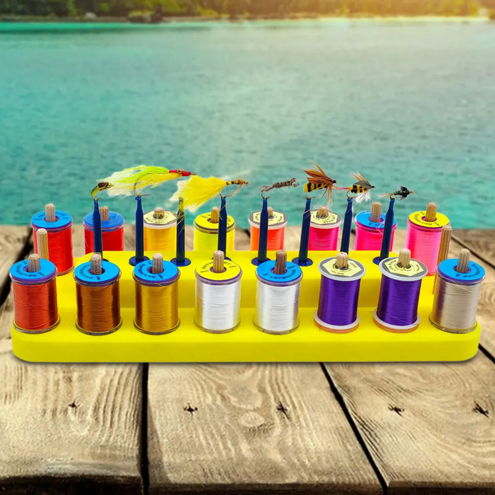 محطة بكرة بلاستيكية 2 في 1 كماشة طائرة حامل أدوات ربط الذبابة رف تخزين ملحقات الصيد