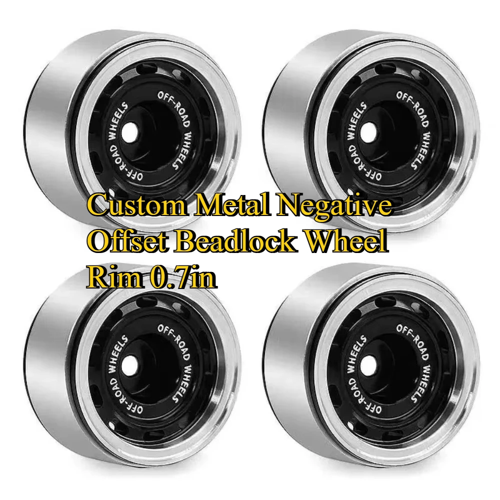 1/30 Scale Axial SCX30 K10 D413 RC Crawler Upgrade Metal Beadlock Wheel Rim Negative Offset 0.7in custom size Hobby Spare Parts