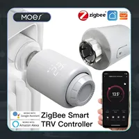 Moes Tuya ZigBee3.0 TRV smart radiator actuator programmable thermostat valve temperature controller Alexa Google Voive