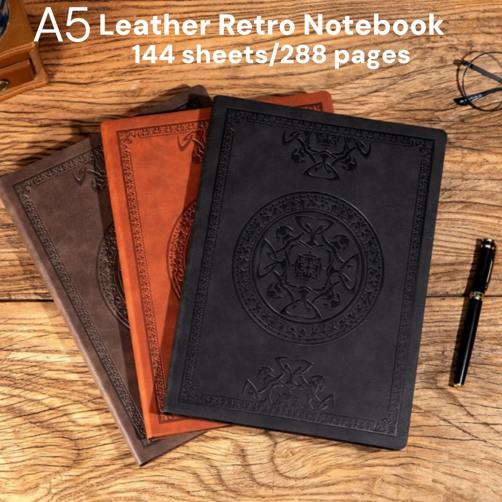 

Новинка 2025 года, портативный винтажный кожаный блокнот, дневник, канцелярские принадлежности, подарок для письма, дорожные дневники, студенческий офисный блокнот