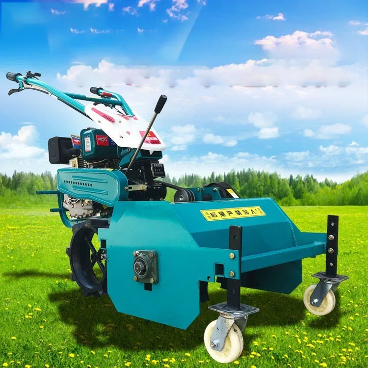 Farm power tiller weeder grass cutting flail mower cropper seedling killer straw return machine