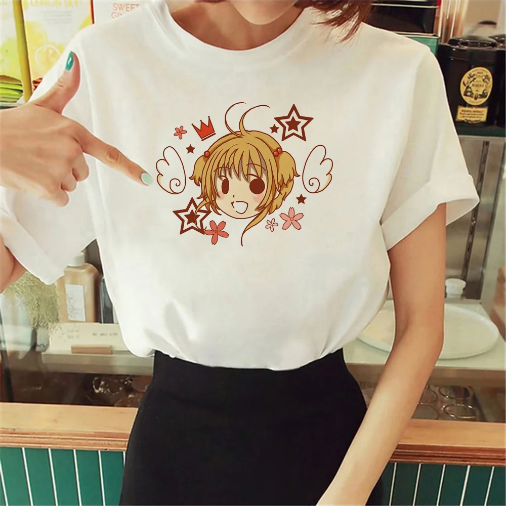 Sakura Card Captor t-shirts women harajuku summer manga top female 2000s Japanese clothing