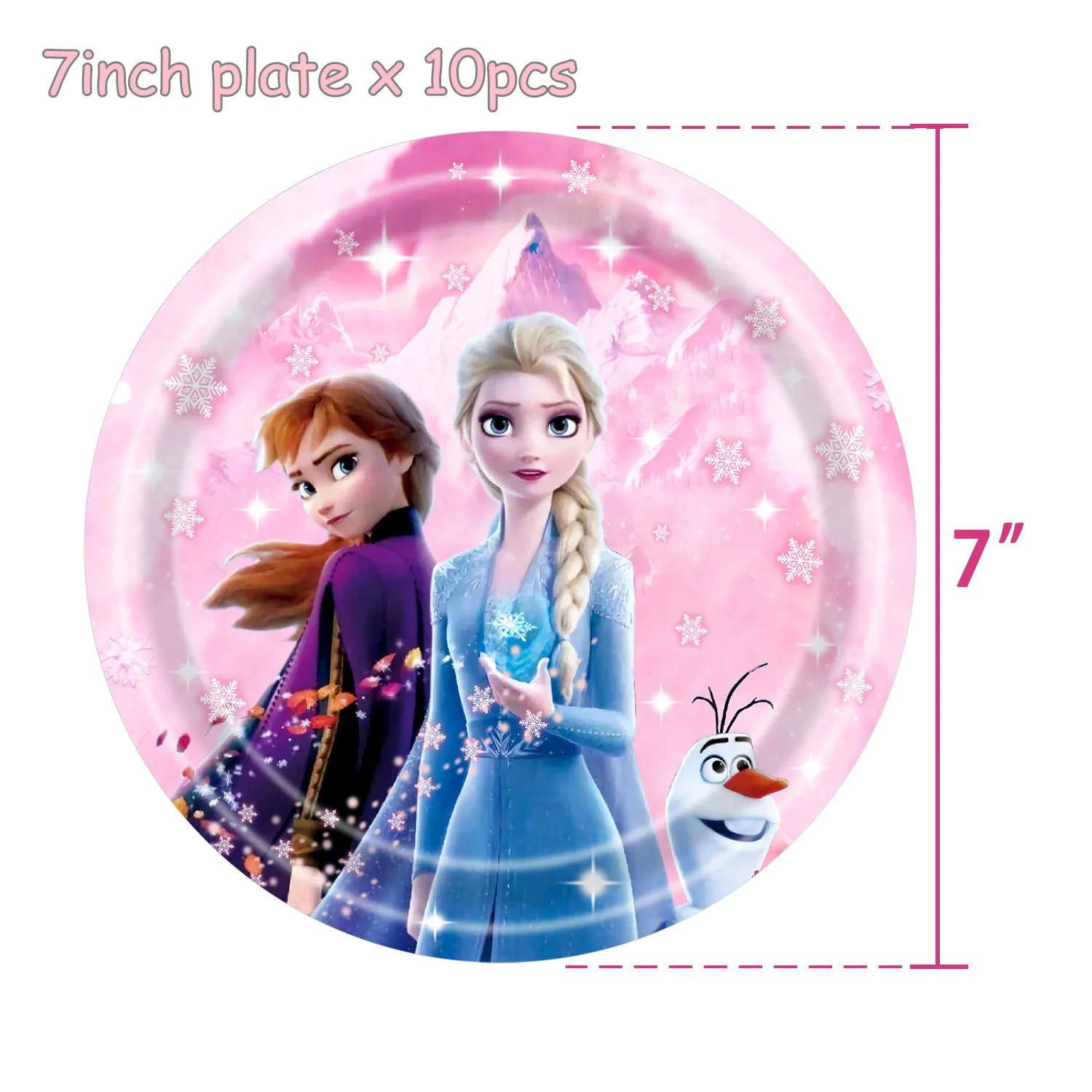 Pink Frozen Snow Queen Elsa Anna Festival Party Decor Tableware Plates Cups Balloon Tablecloth Baby Shower DIY Birthday Supplies