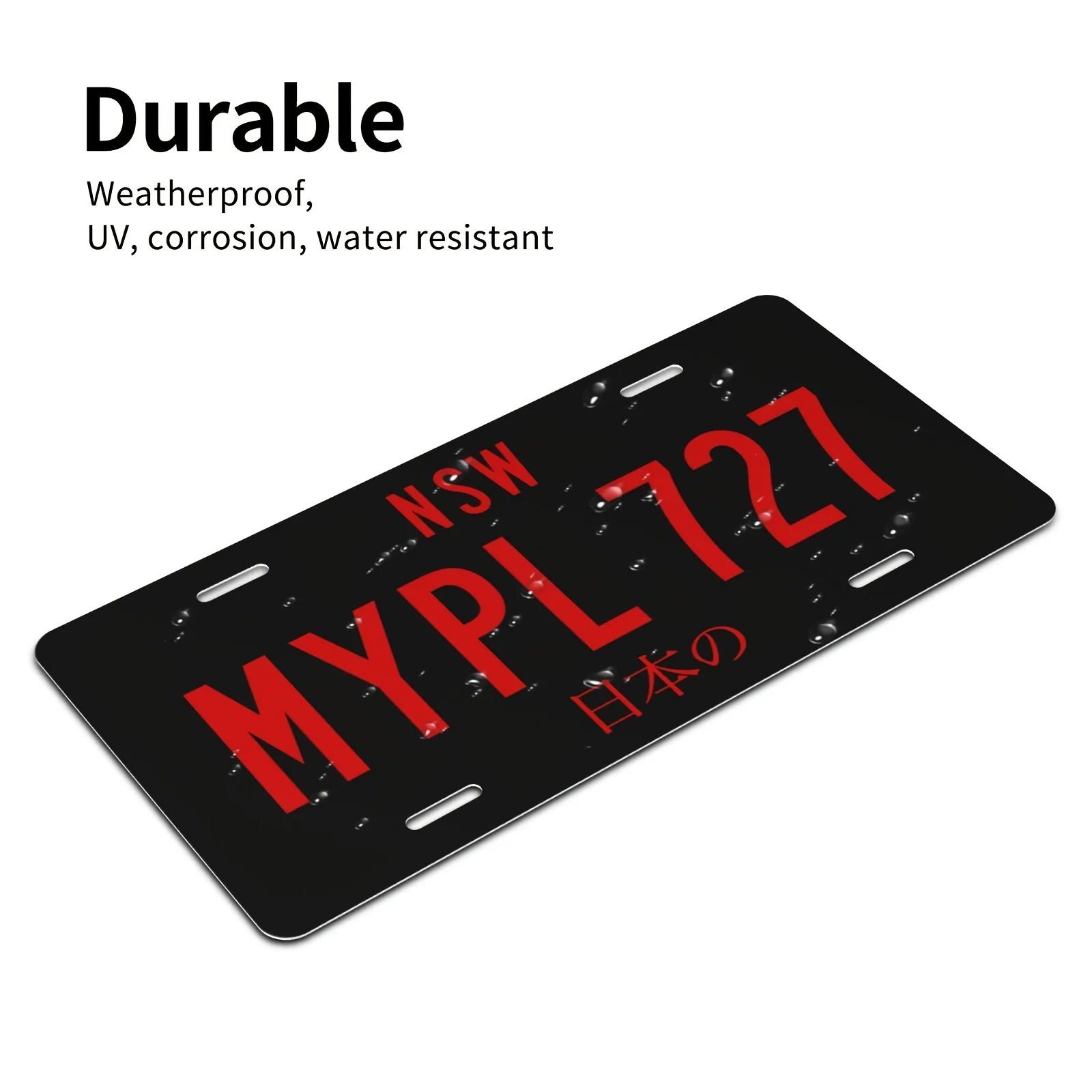 Japanese  Aluminum License Plate - Australian Style, NSW Theme - Personalized Decorative Metal Sign for Garage, Bar, Cafe Wall,