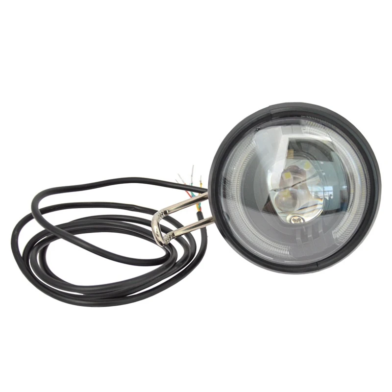 1 PCS Electric Vehicle Headlight 4-In-1 Multi-Function Spotlight Night Riding Highlight Headlight Black 36V-48V