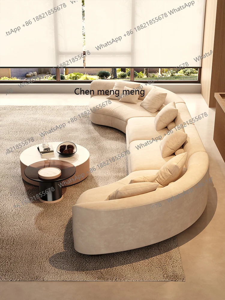 

Beauty salon curved sofa living room modern simple large apartment creative special-shaped fabric matte velvet sofa