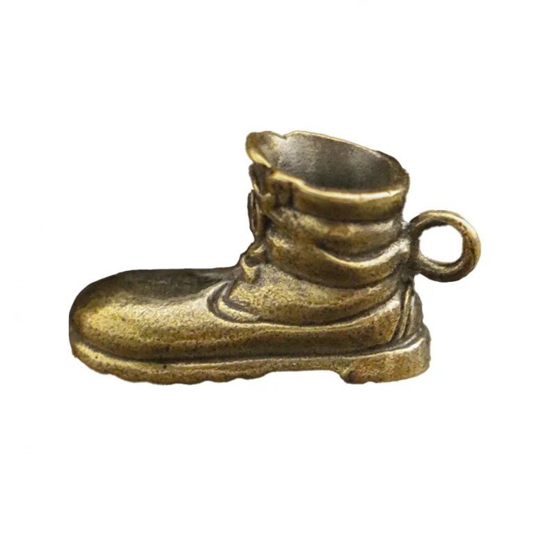 Creative Vintage Brass Shoe Keychain Personalized Boot Pendant DIY Accessory