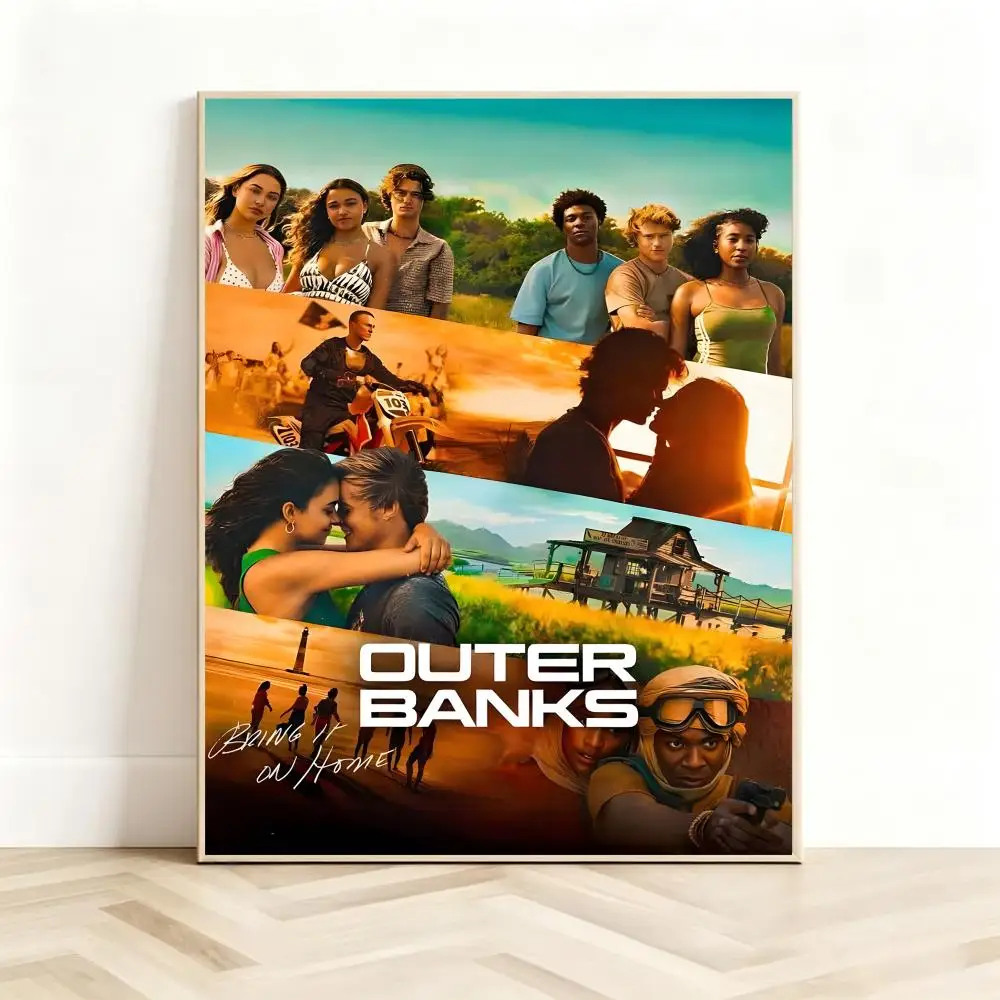 Youth Drama O-Outer Banks Poster Classic Self-Adhesive PP Wall Sticker for Living Room Bar Decor Gift