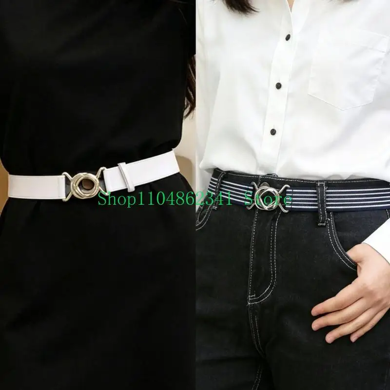 652F Soft Elastic Waist Belt For Women 3cm Width Flexible Jeans Belt Waist Strap Perfect For Dresses Jeans And Trousers