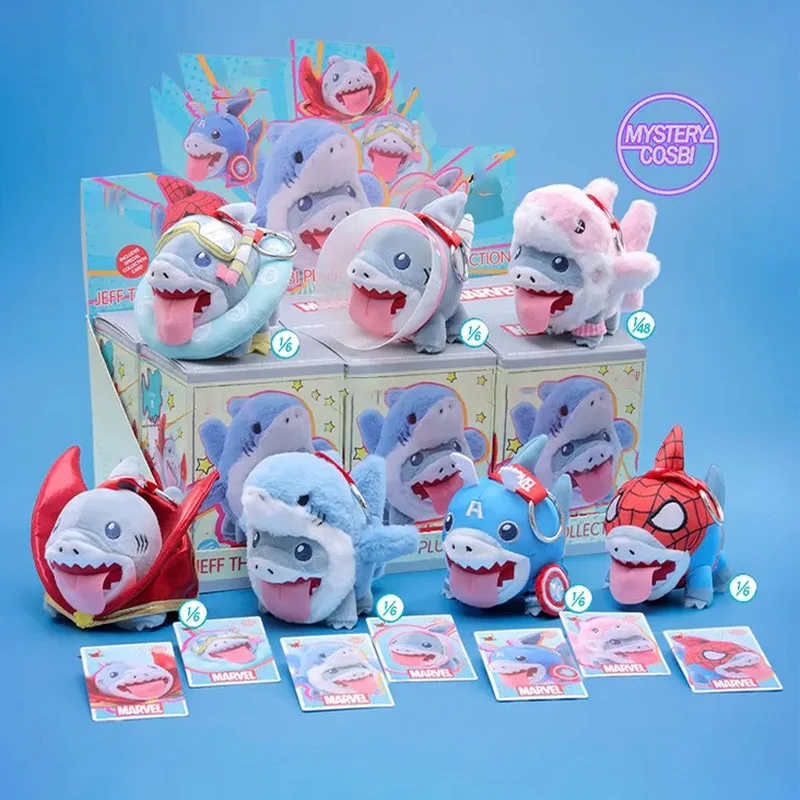

New Cosbi Jeff The Land Shark Blind Box Mini Plush Collect Figures Model Plush Keychain Backpack Charm Pendant Plush Toy Gift