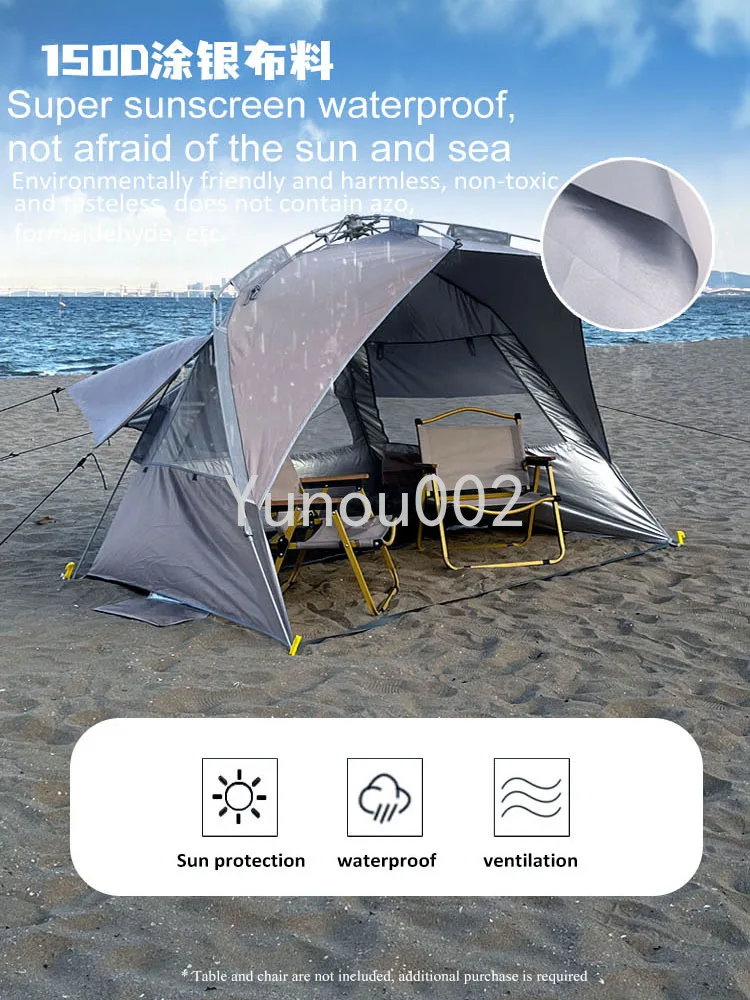 Quick Automatic Open Beach Tent Family Travel Picnic Park Sunshade Fishing 2023 Sonuto 3 4 Person One-touch Camping Tent