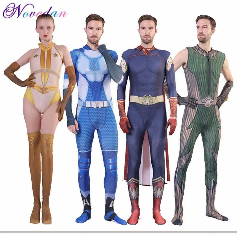 Die Jungen Homelander a-trainieren die tiefen die sieben Sternenlicht Cosplay Kostüme Erwachsene Kinder 3D Spandex Zentai Anzug Bodysuit Kostüme