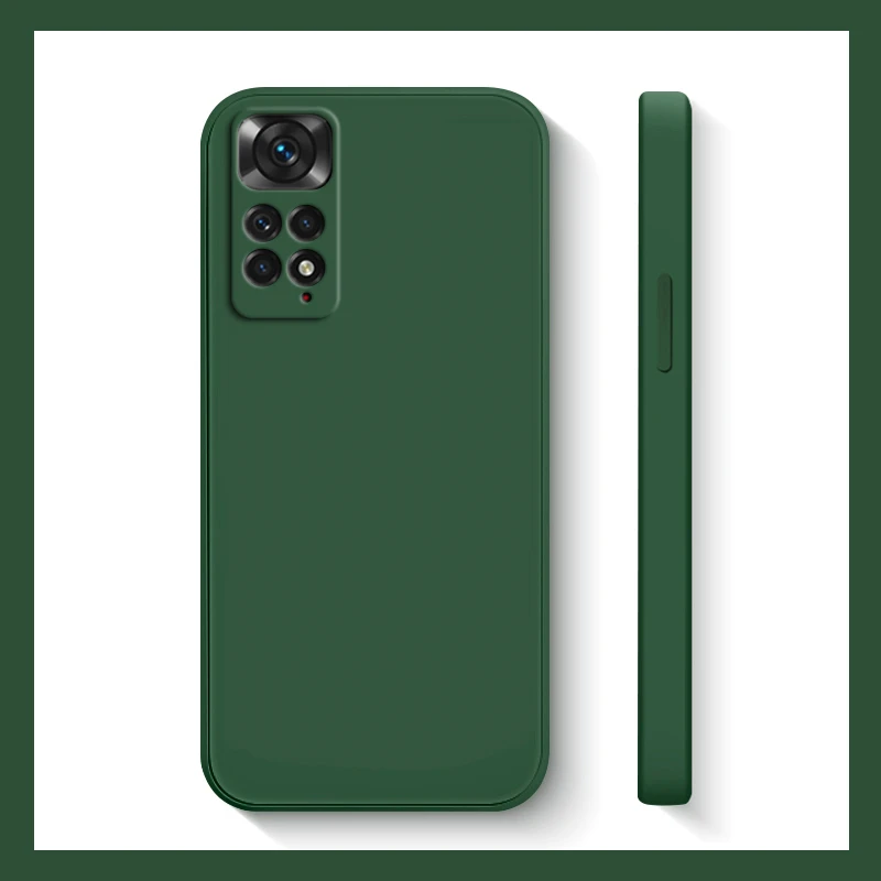 Funda de silicona líquida a prueba de golpes para Xiaomi Redmi Note 11s, 10, 11, 12, 13 Pro Plus, 5G